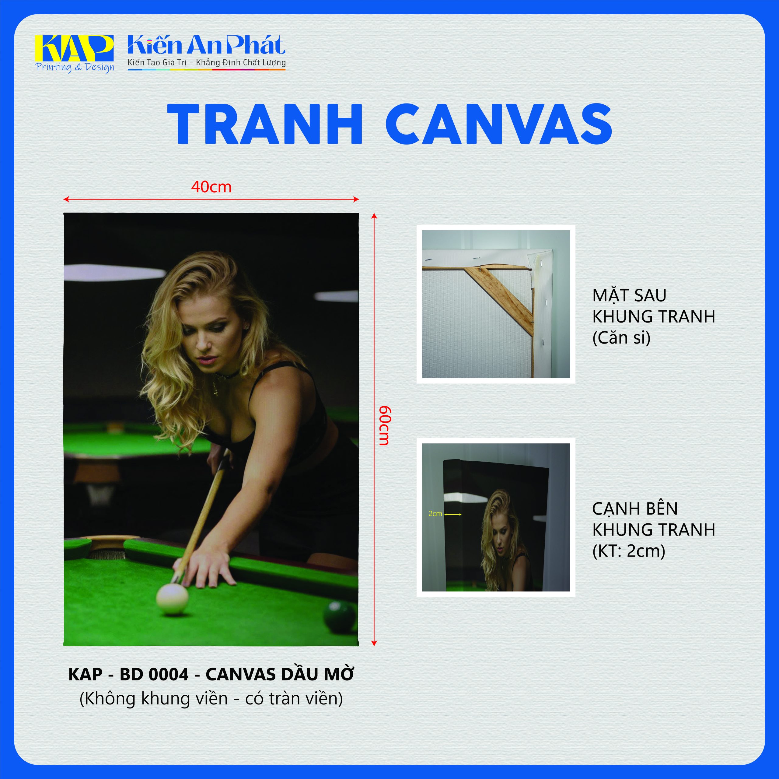 Tranh Canvas Nghệ Thuật Bida Hiện Đại – Mã BD 0004 Thông Số Kỹ Thuật Tranh Canvas Nghệ Thuật Bida Hiện Đại – Mã BD 0004
