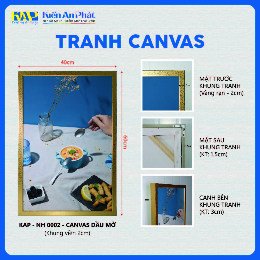 Tranh Canvas Thực Vật Bắc Âu (Mẫu NH 0002) Thông số kỹ thuật Tranh Canvas Thực Vật Bắc Âu NH 0002