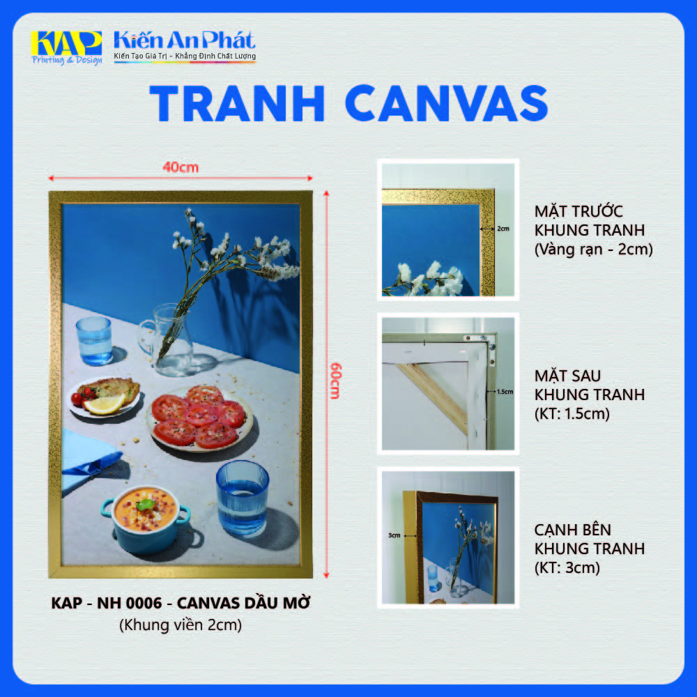 Tranh Canvas Thực Vật Bắc Âu (Mẫu NH 0006) Thông số kỹ thuật Tranh Canvas Thực Vật Bắc Âu NH 0006