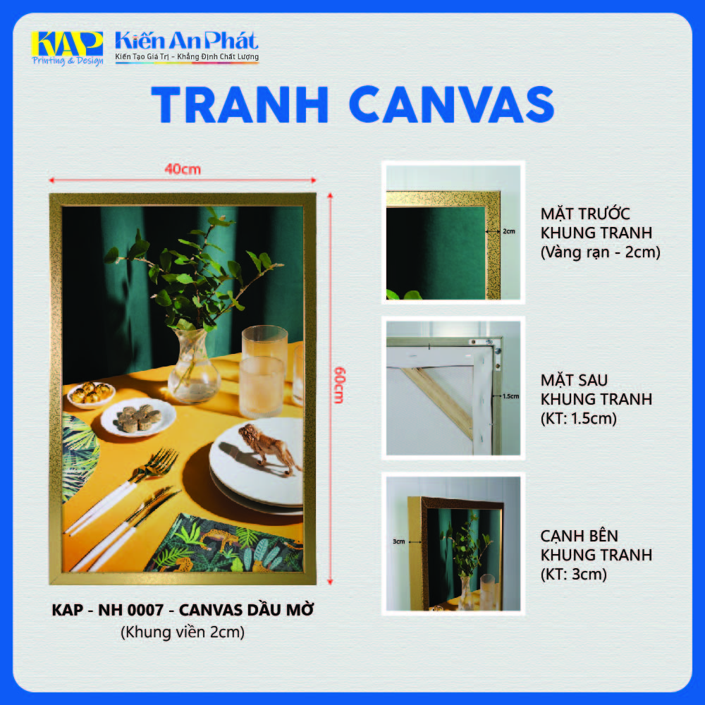 Tranh Canvas Thực Vật Bắc Âu (Mẫu NH 0007) Thông số kỹ thuật Tranh Canvas Thực Vật Bắc Âu (Mẫu NH 0007)