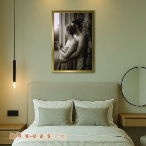 Tranh treo phòng ngủ cặp đôi tone sepia cổ điển (Mã số: KAP-NT 0006)