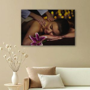 Tranh Canvas Spa Thư Giãn SP 0002 – Đột Phá Không Gian Tĩnh Lặng, Kiến Tạo Trải Nghiệm Hoàn Mỹ