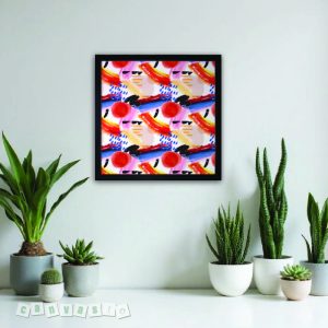 Tranh canvas trừu tượng sắc màu hiện đại (Mẫu KAT-TT 0005)