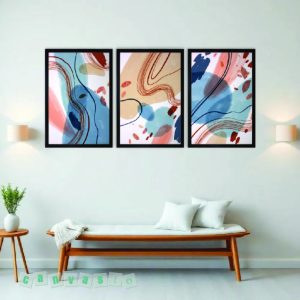 Bộ 3 bức tranh canvas trừu tượng tinh tế (Mẫu KAP-TT 0009)