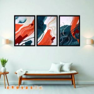 Bộ 3 Bức Tranh Canvas Trừu Tượng Hiện Đại (Mẫu KAP-TT 0010)