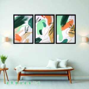Bộ ba tranh canvas trừu tượng hiện đại thiên nhiên – Mã số: KAP-TT 0011