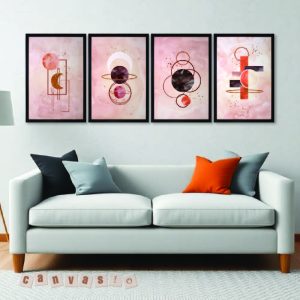 Bộ 4 Bức Tranh Canvas Trừu Tượng (Mã số: KAP-TT 0016)