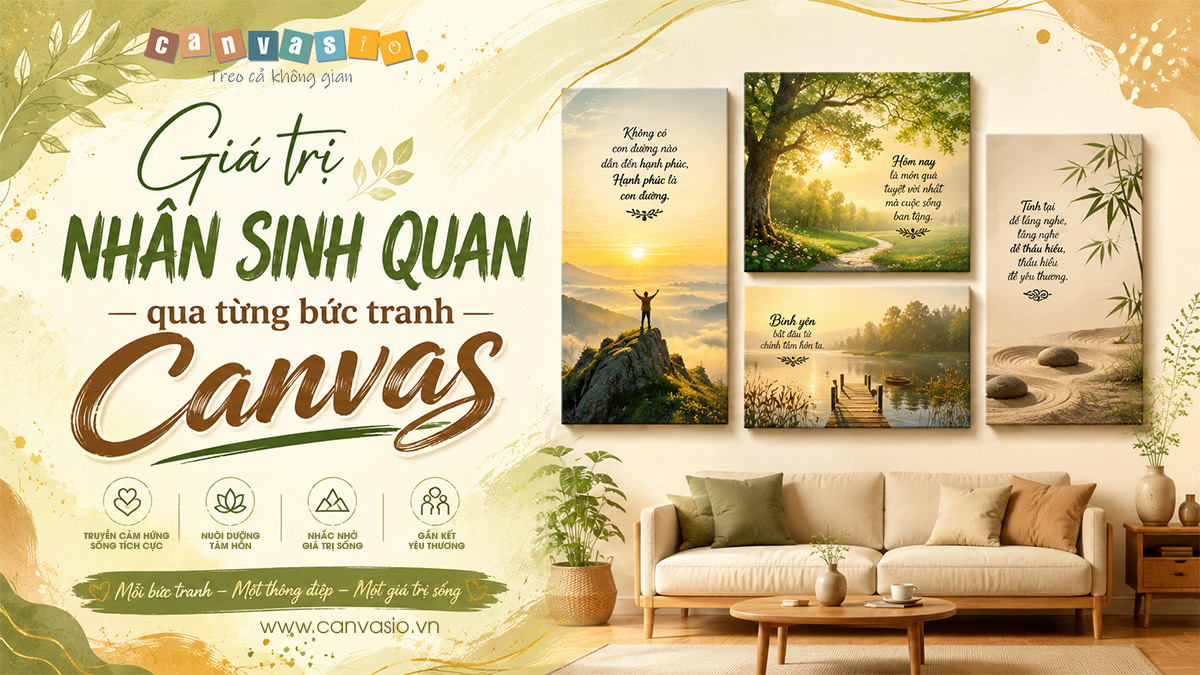 Tranh Canvas là gì? Vì sao ngày càng được nhiều gia đình lựa chọn? Giá trị nhân sinh quan qua từng bức tranh Canvas