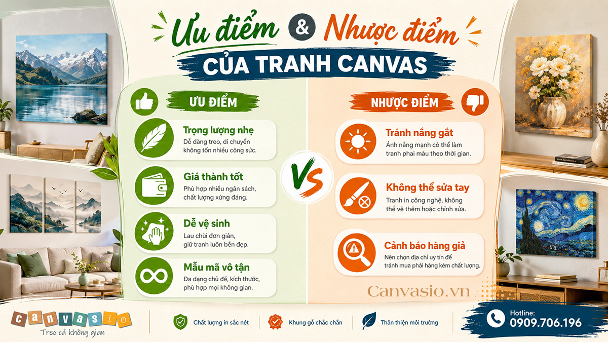 Ưu Điểm Và Nhược Điểm Của Tranh Canvas Bạn Cần Biết Mua Tranh Trang Trí: Ưu Điểm Và Nhược Điểm Của Tranh Canvas Bạn Cần Biết