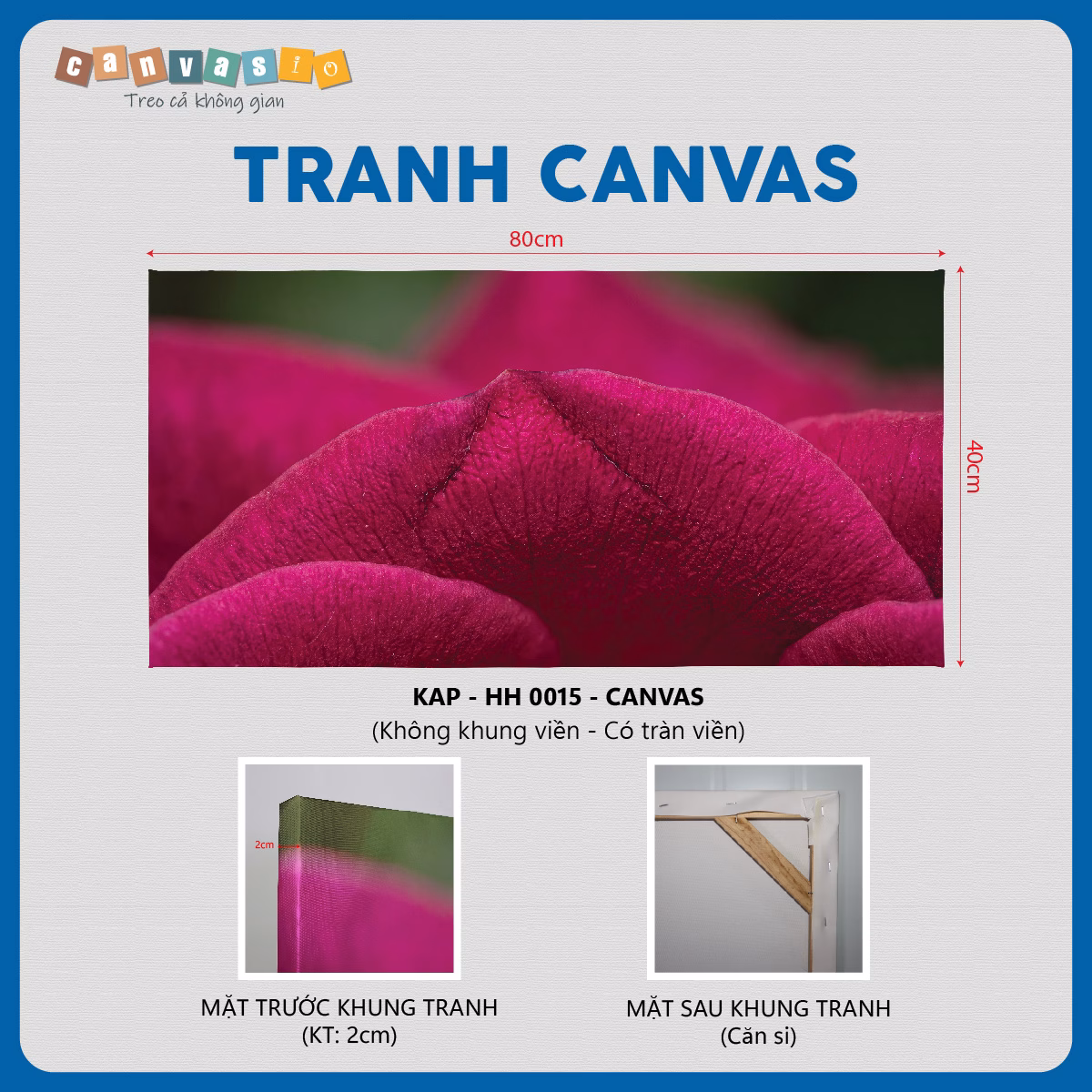 Tranh canvas cánh hoa hồng đỏ quyến rũ |Mã KAP-HH 0015 Tranh canvas cánh hoa hồng đỏ quyến rũ |Mã KAP-HH 0015