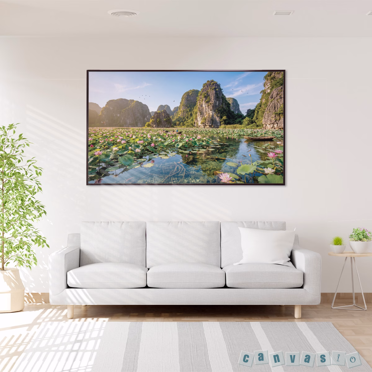 Tranh canvas hoa sen tĩnh lặng bình yên | Mã KAP-HS 0020