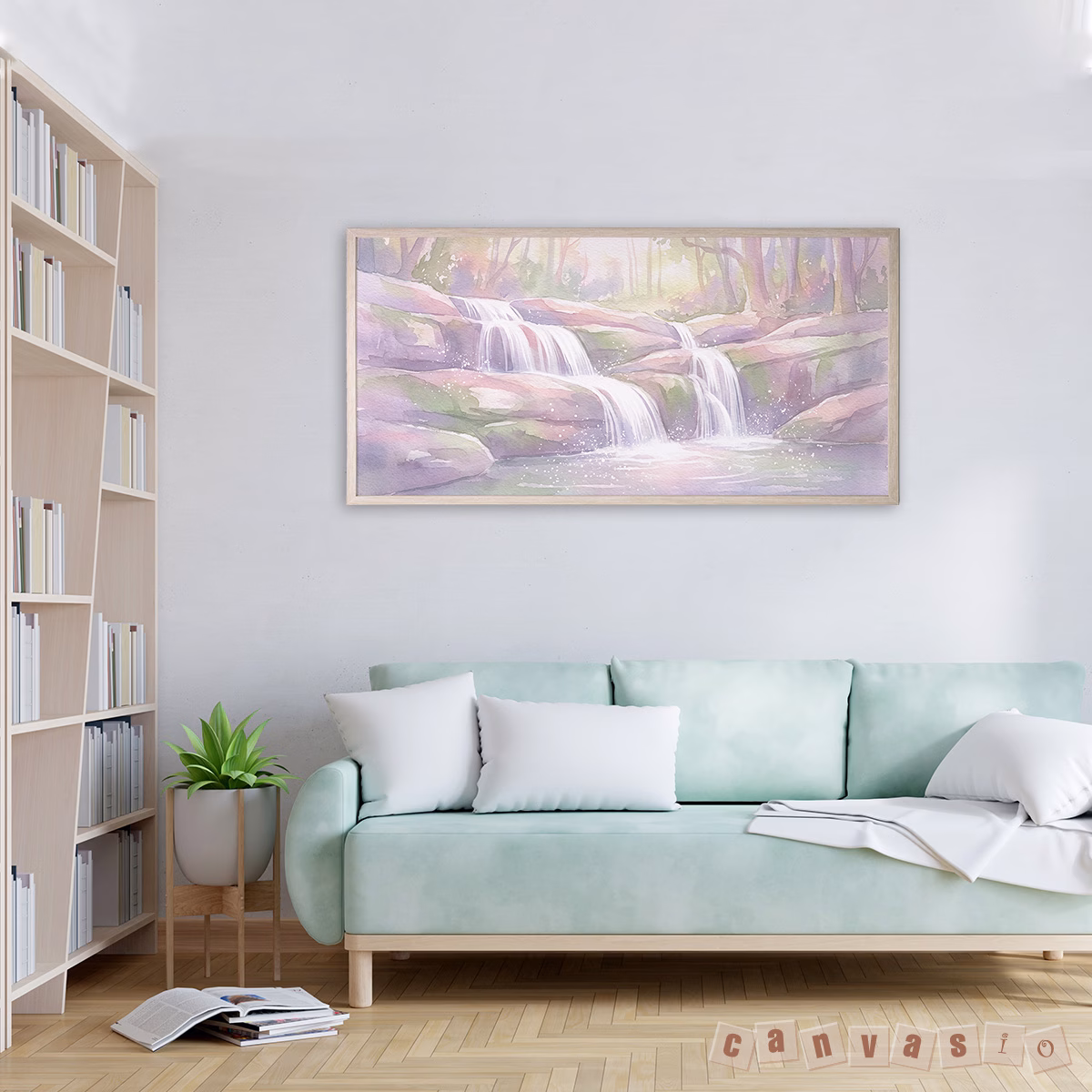 Tranh canvas phong cảnh suối nước | Mã KAP-PC 0040