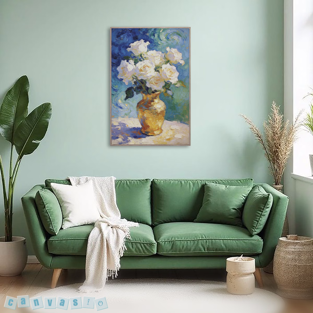 Tranh canvas tĩnh vật hoa hồng kiệt tác nghệ thuật | Mã KAP-HH 0033