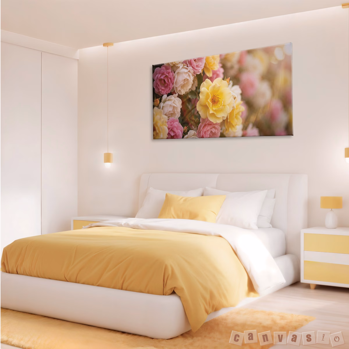Tranh canvas hoa hồng tràn viền mộng mơ | Mã KAP-HH 0034