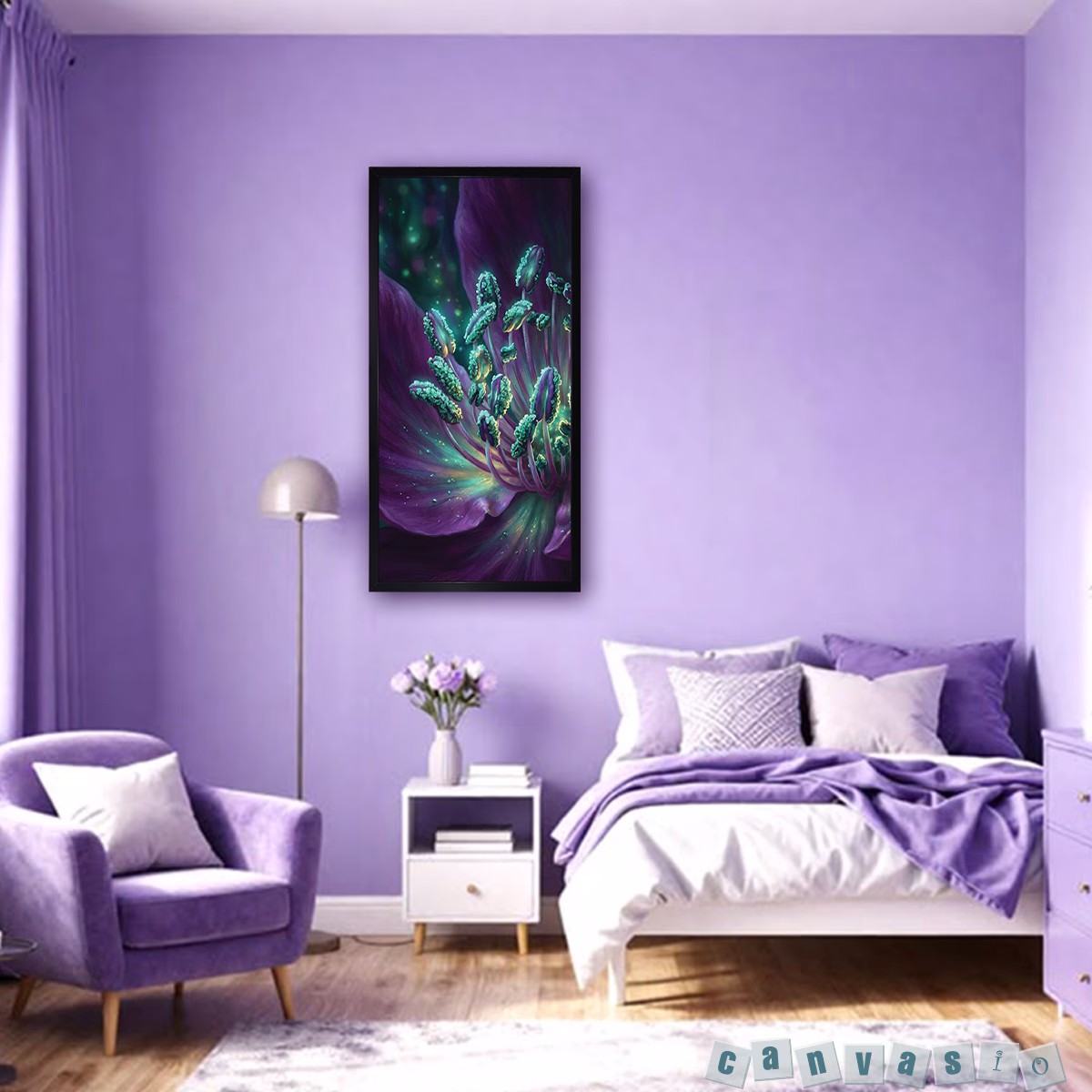 Tranh canvas hoa nghệ thuật huyền ảo | Mã KAP-HH 0038