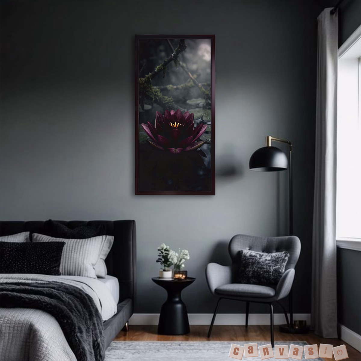 Tranh canvas hoa súng tím mang vẻ đẹp huyền bí | Mã KAP-HSU 0003 Tranh canvas hoa súng tím mang vẻ đẹp huyền bí | Mã KAP-HSU 0003