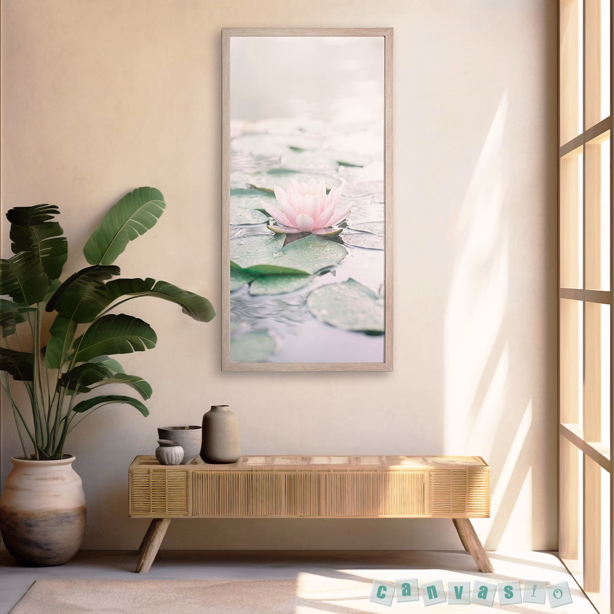 Tranh canvas hoa súng hồng thanh tịnh | Mã KAP-HSU 0006 Tranh canvas hoa súng hồng thanh tịnh | Mã KAP-HSU 0006