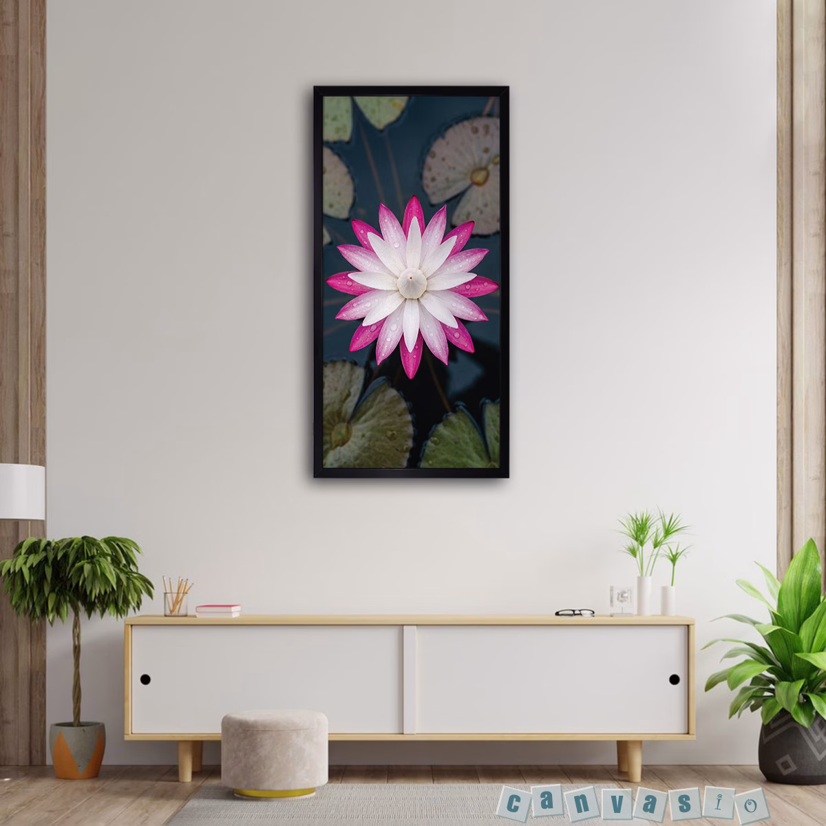 Tranh canvas hoa súng hồng nghệ thuật | Mã KAP-HSU 0009 Tranh canvas hoa súng hồng nghệ thuật | Mã KAP-HSU 0009