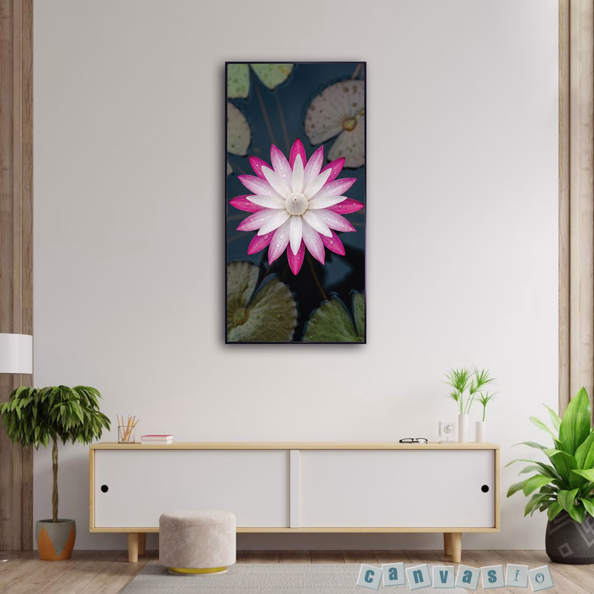 Tranh canvas hoa súng hồng nghệ thuật | Mã KAP-HSU 0009