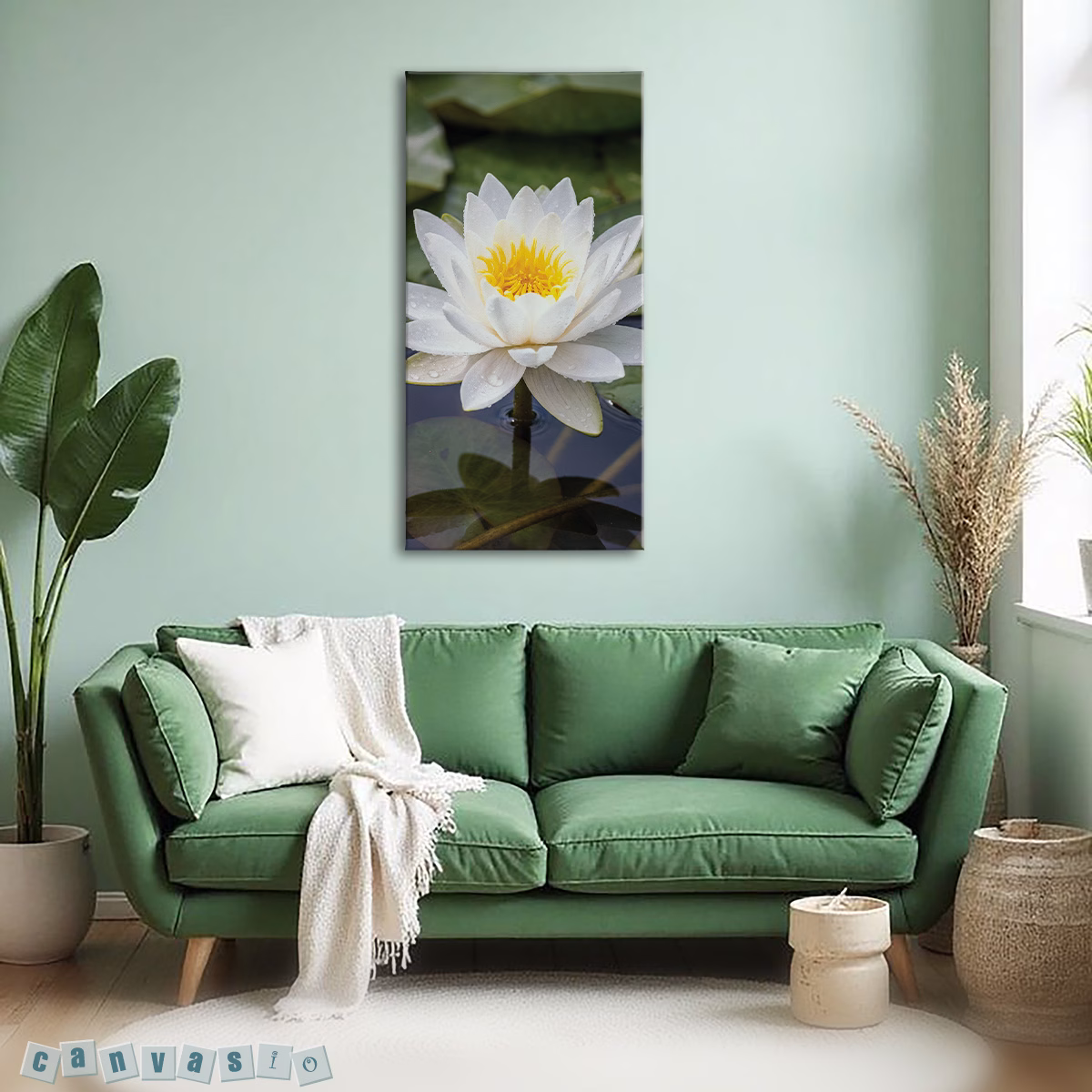 Tranh canvas hoa súng trắng | Mã KAP-HSU 0012