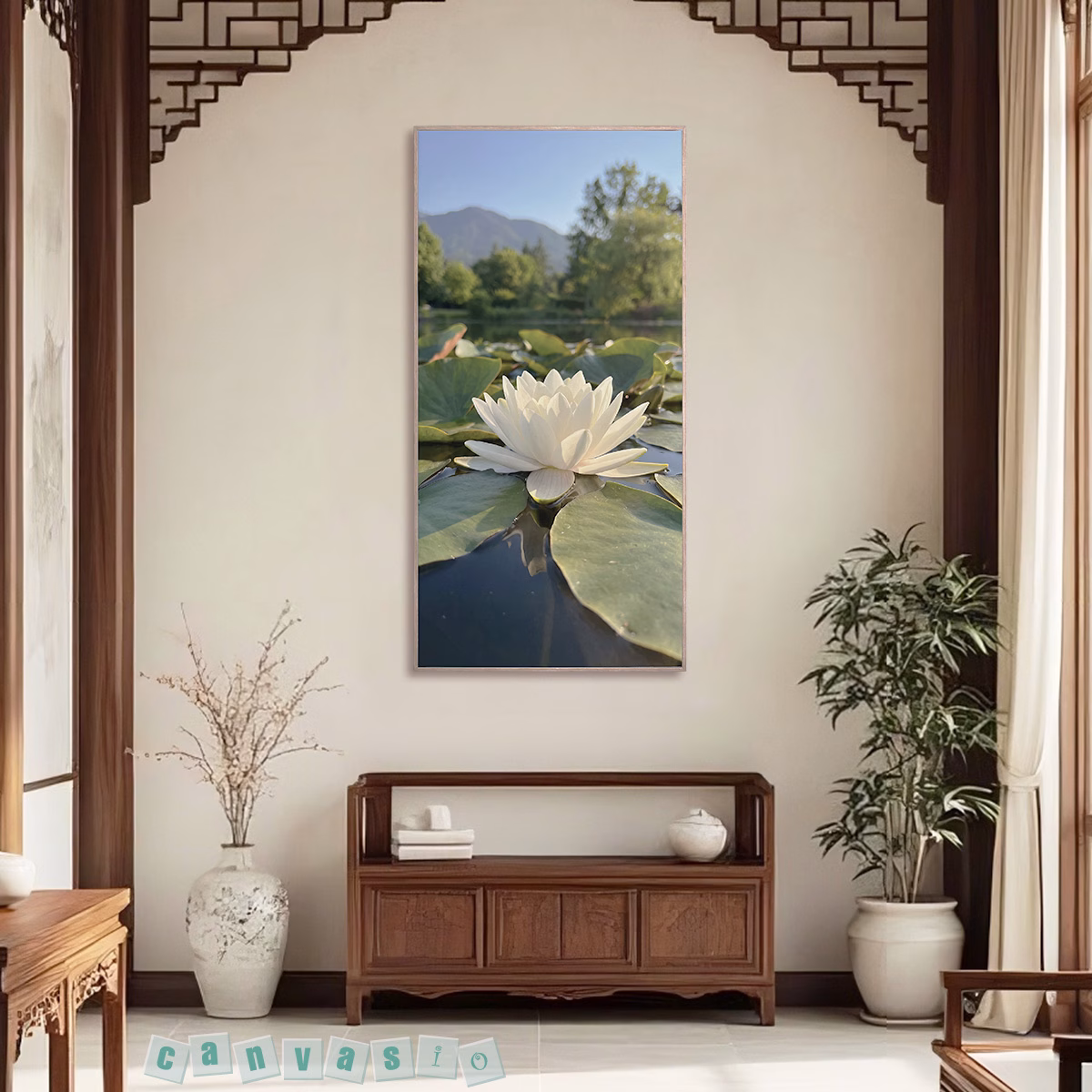 Tranh canvas hoa súng trắng | Mã KAP-HSU 0013