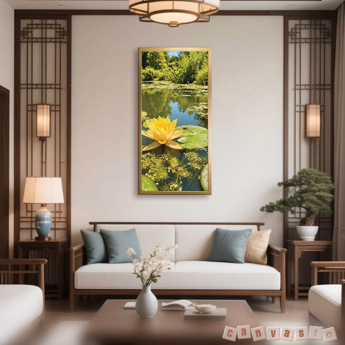 Tranh canvas hoa súng vàng | Mã KAP-HSU 0015