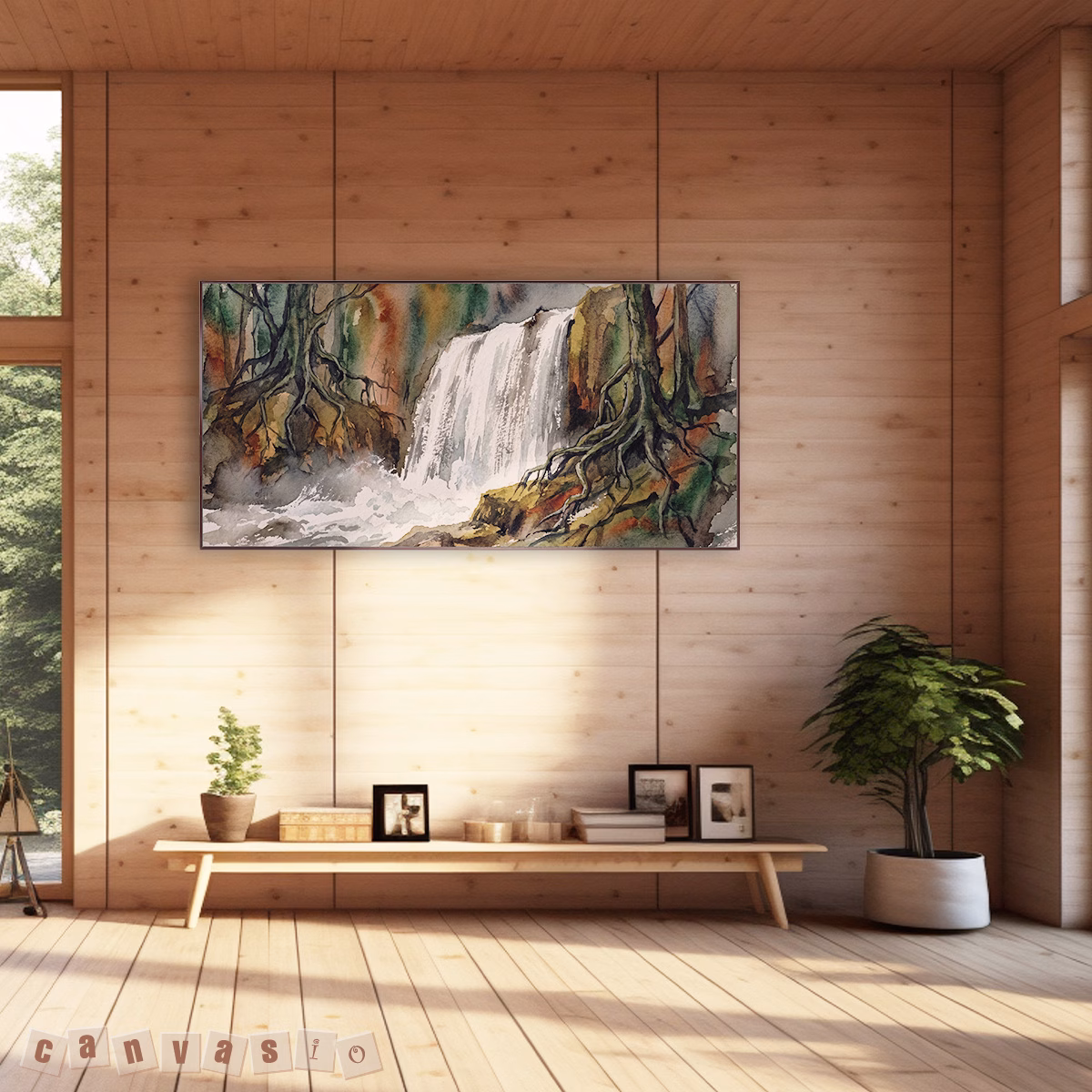 Tranh canvas phong cảnh thác nước | Mã KAP-PC 0025