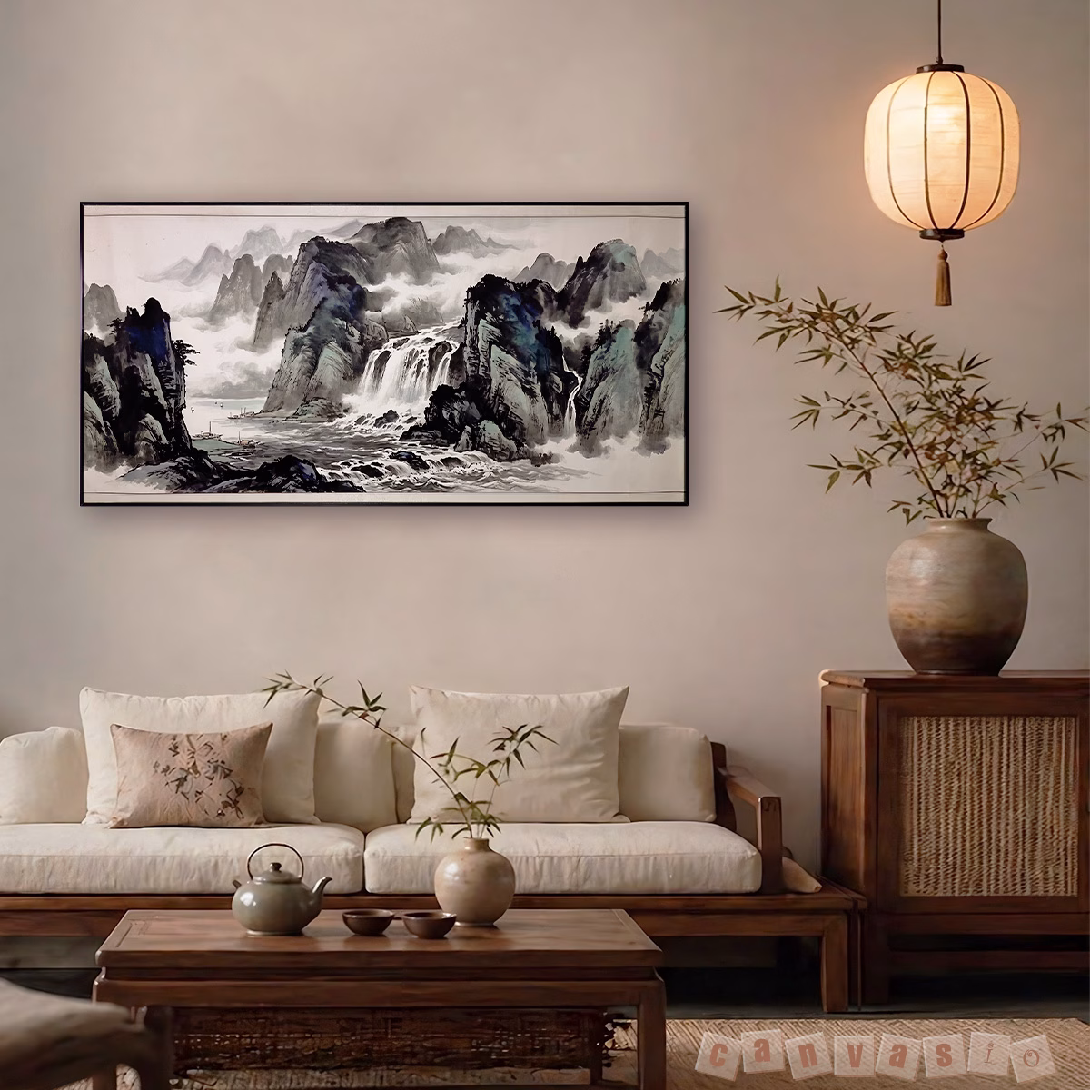 Tranh Canvas sơn thủy hữu tình | Mẫu KAP-PC 0028