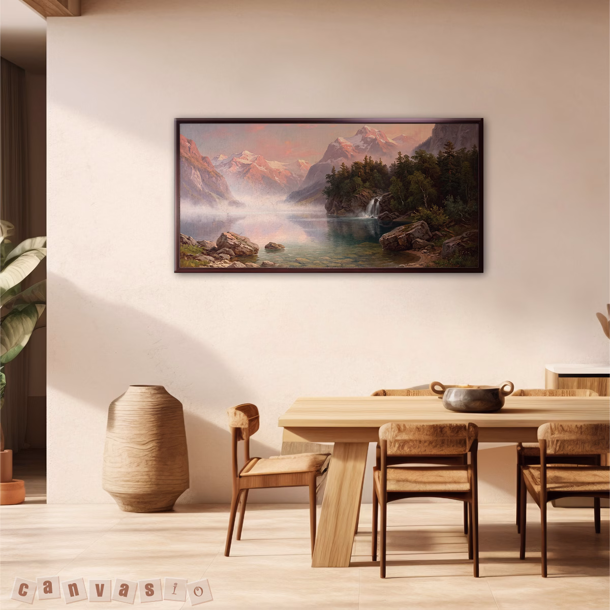 Tranh canvas phong cảnh thiên nhiên núi hồ hùng vĩ | Mã KAP-PC 0049