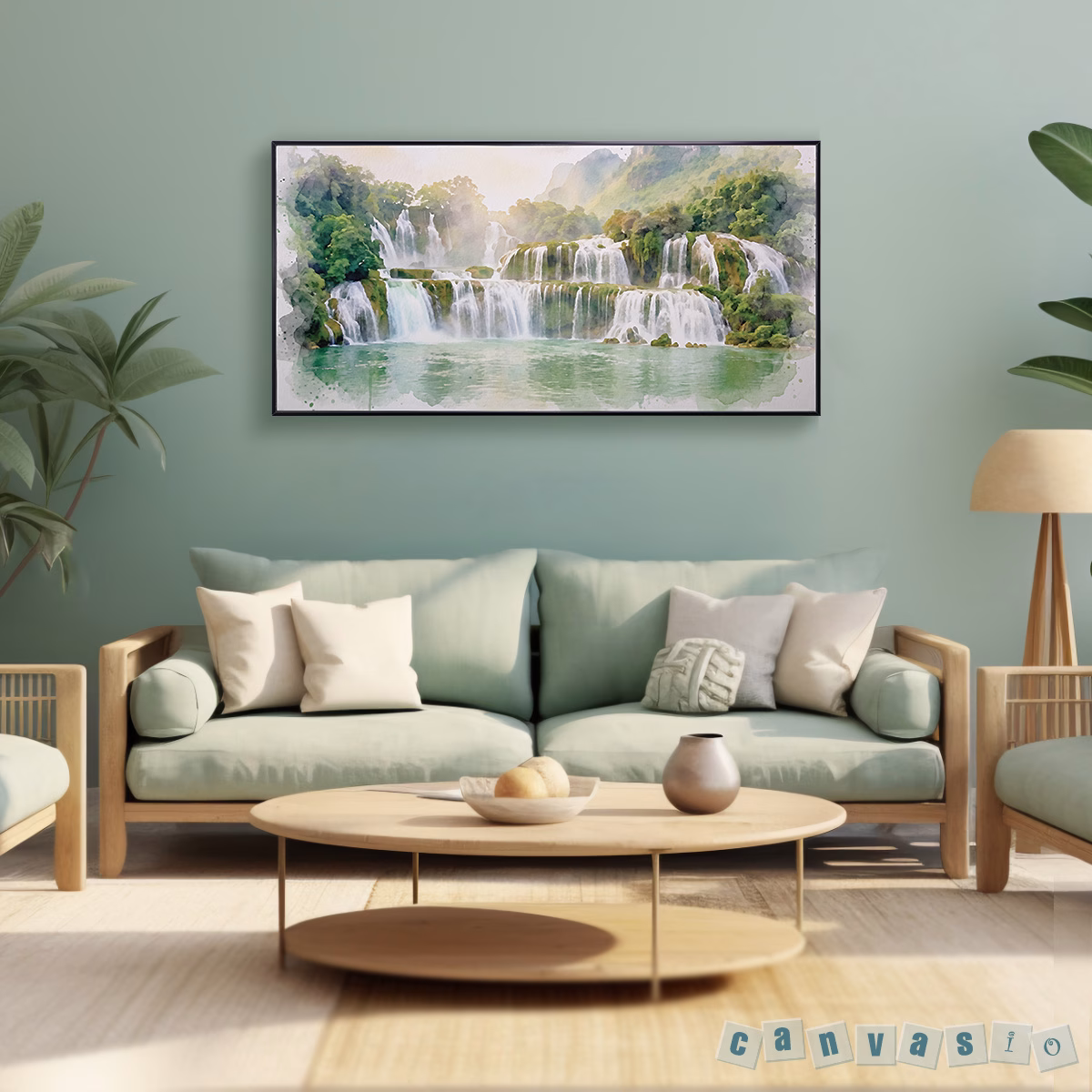 Tranh canvas phong cảnh Thác nước Tuyệt đẹp | Mã KAP- PC 0054