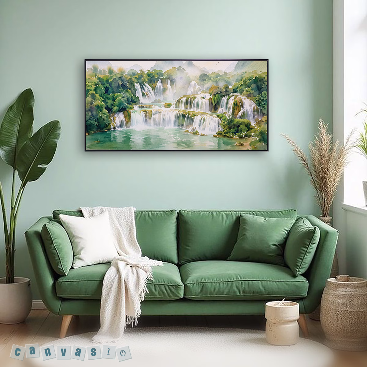 Tranh Canvas phong cảnh thác nước Bản Giốc | Mã KAP-PC 0055