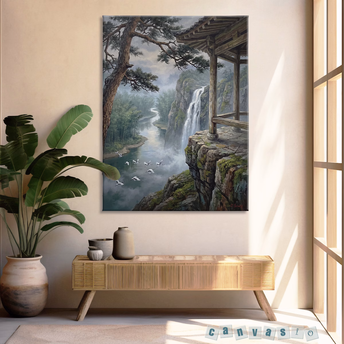Tranh canvas phong cảnh sơn thủy hữu tình | Mã KAP-PC 0060