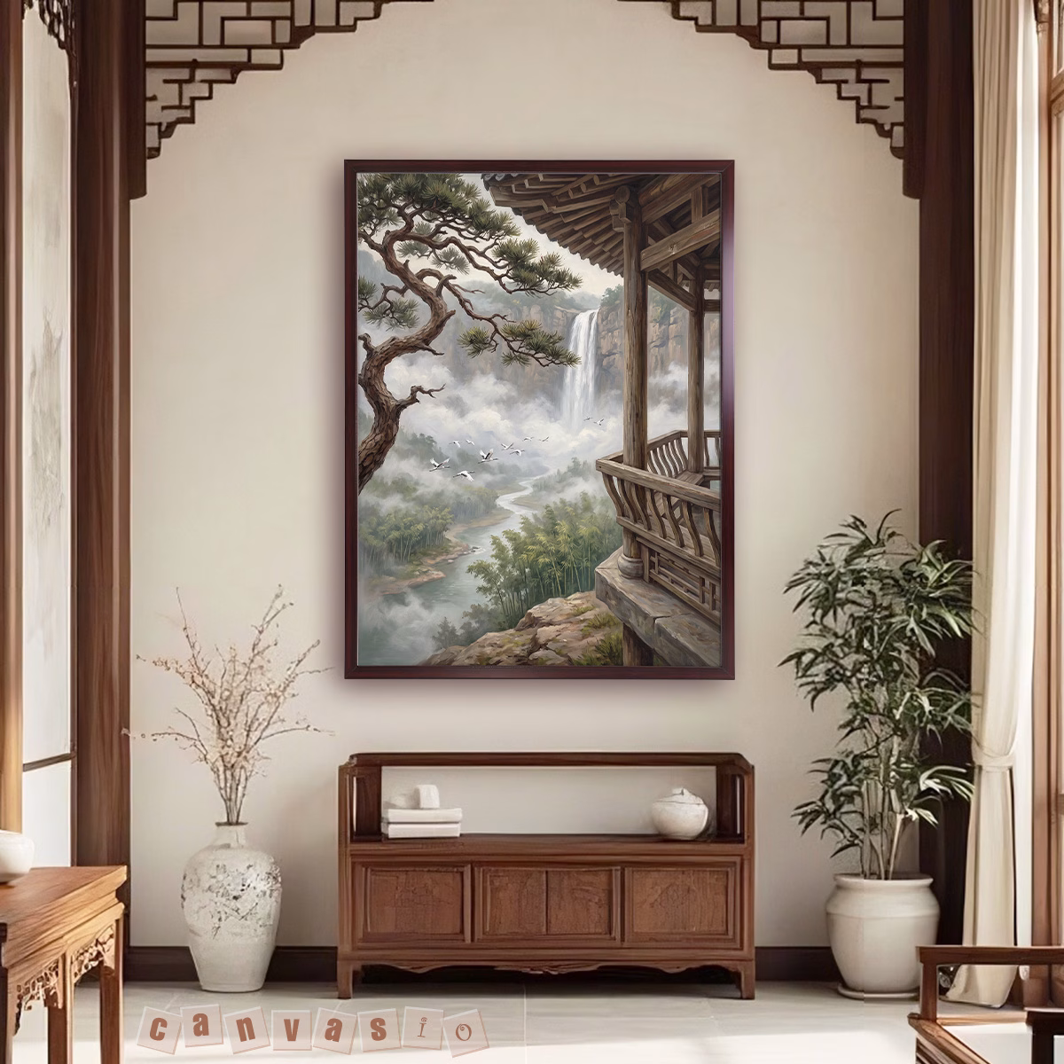 Tranh canvas phong cảnh sơn thủy hữu tình | Mã KAP-PC 0061