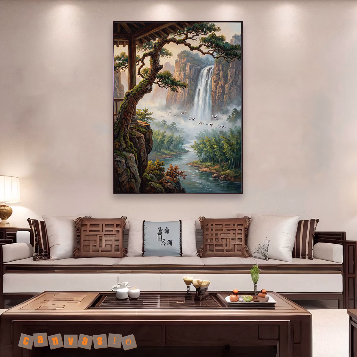 Tranh canvas sơn thủy hữu tình | Mã KAP-PC 0062