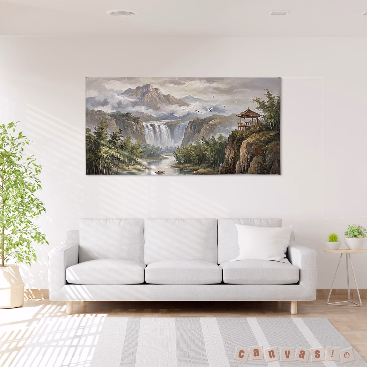 Tranh canvas phong cảnh sơn thủy hữu tình | Mã KAP-PC 0070