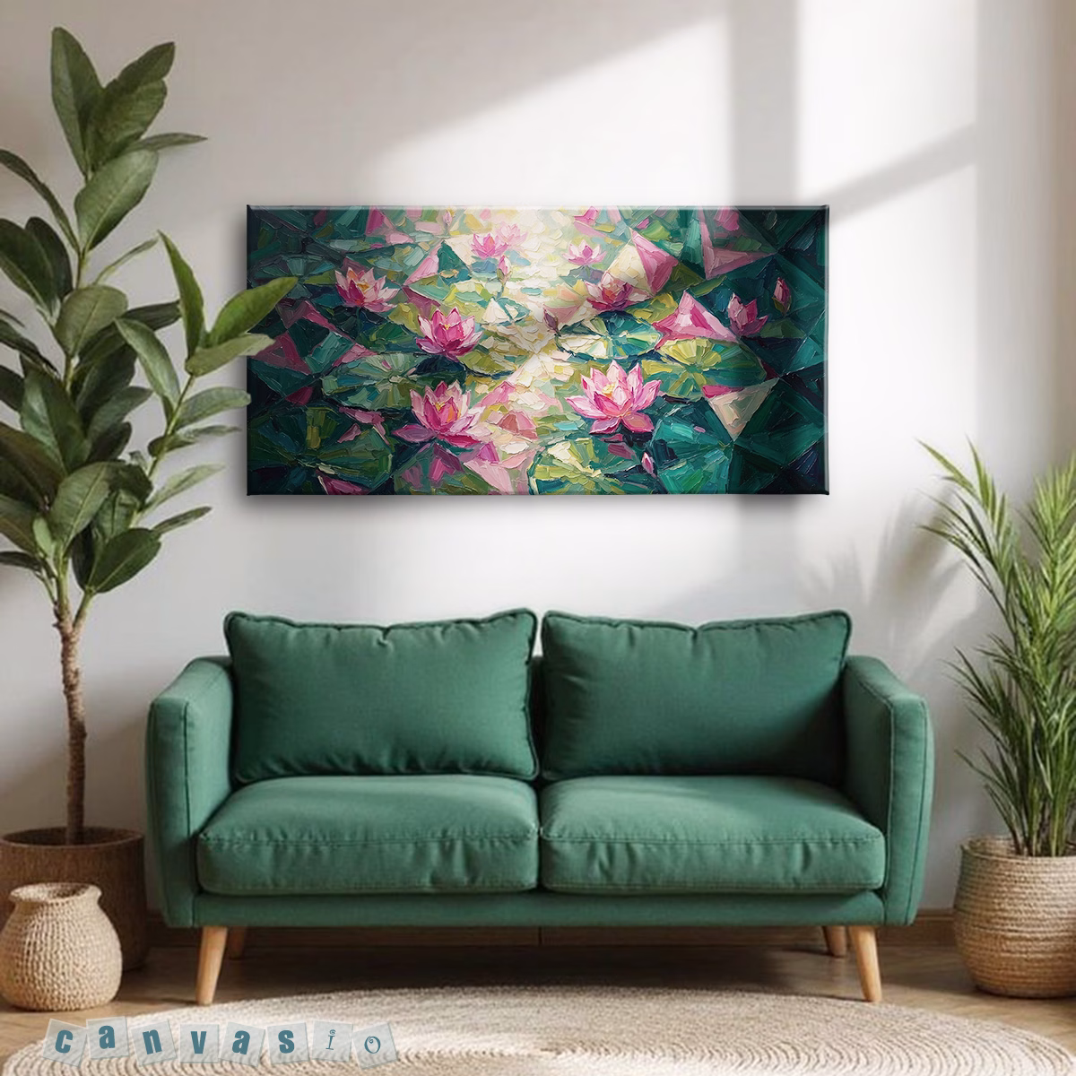 Tranh canvas hoa sen nghệ thuật | Mã KAP - TT 0047