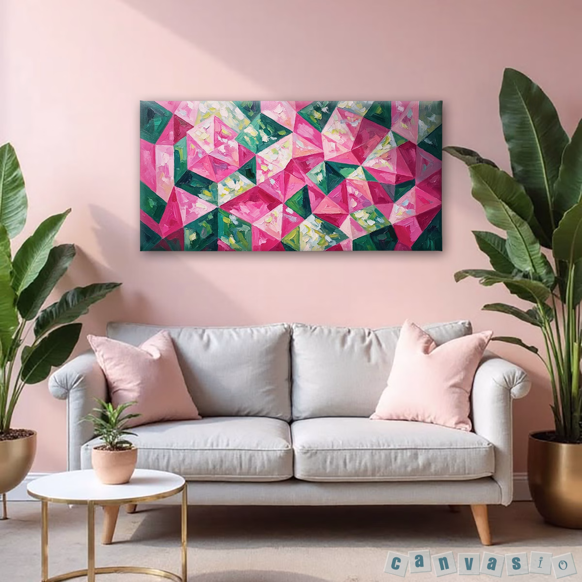 Tranh canvas trừu tượng hình khối hiện đại | Mã KAP-TT 0048