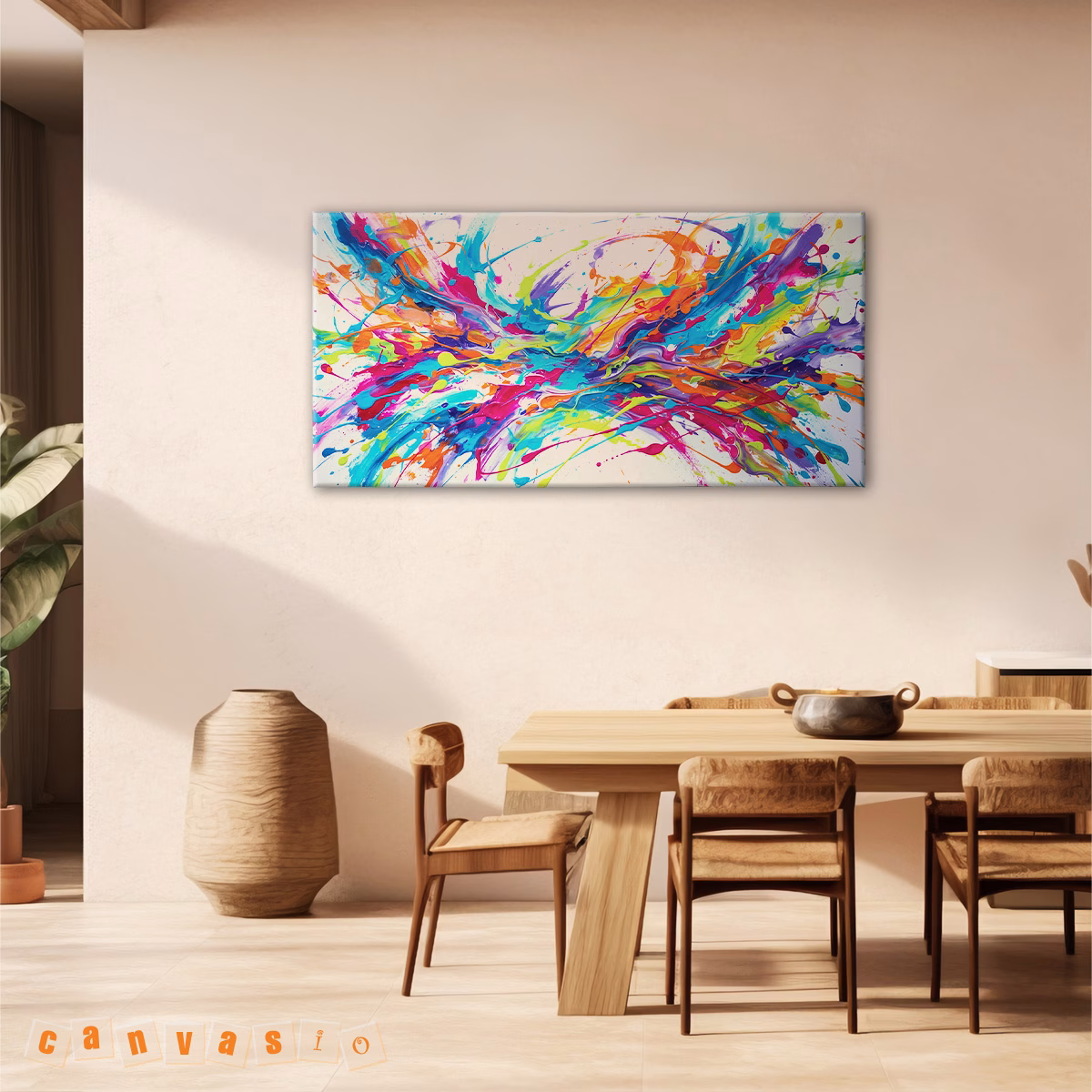 Tranh canvas trừu tượng đa sắc màu | Mã KAP-TT 0049