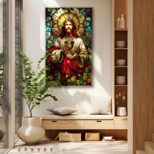Tranh canvas Chúa Giêsu cầm chén thánh | Mã số KAP-CG 0002