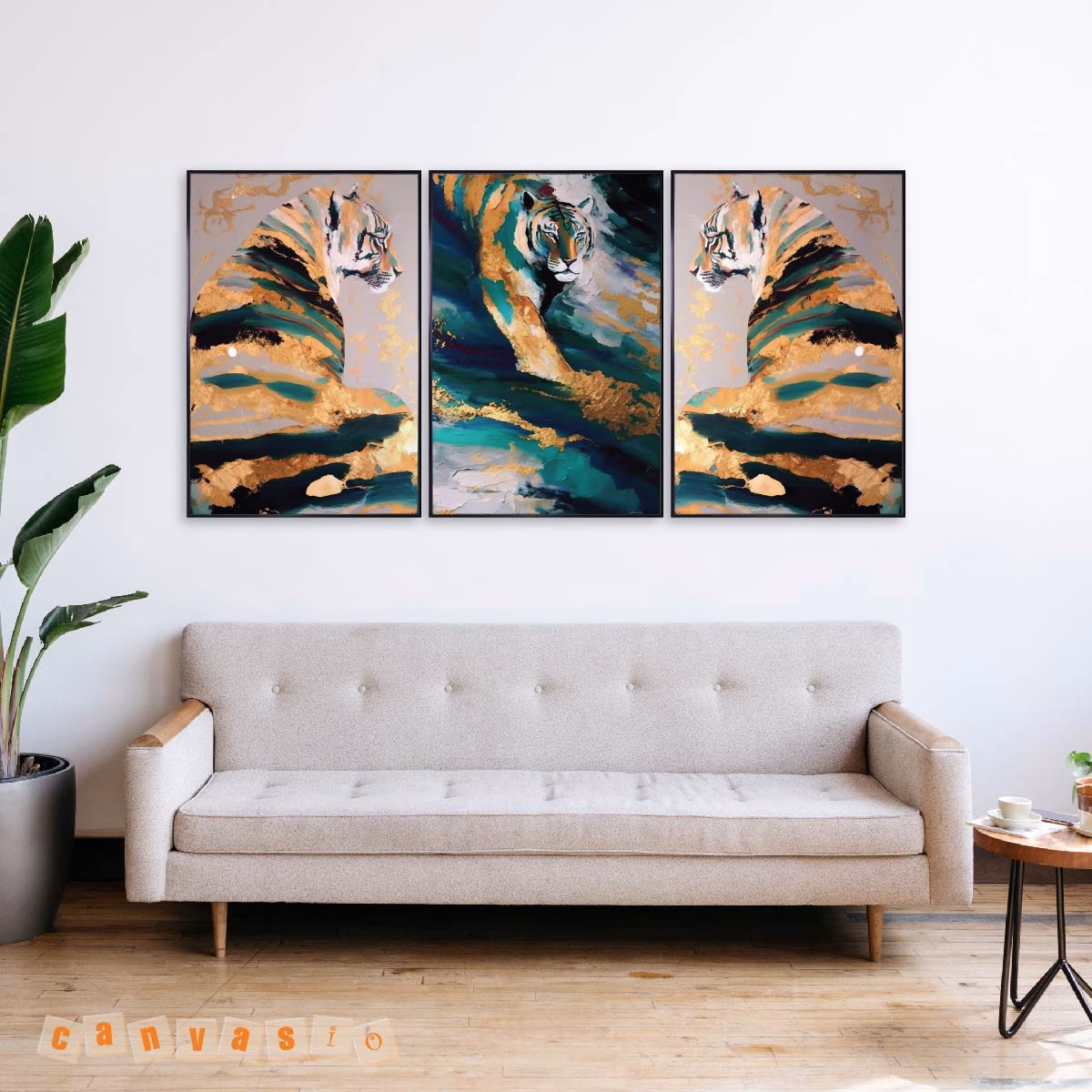 Bộ tranh canvas hổ vàng uy nghiêm | Mã KAP - CH 0006