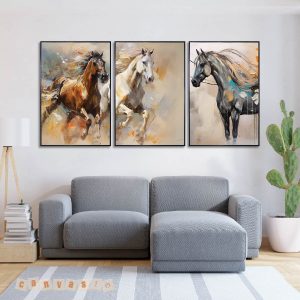 Bộ 3 Tranh Mã Đáo Thành Công Hiện Đại | Mã số KAP-ĐV 0004