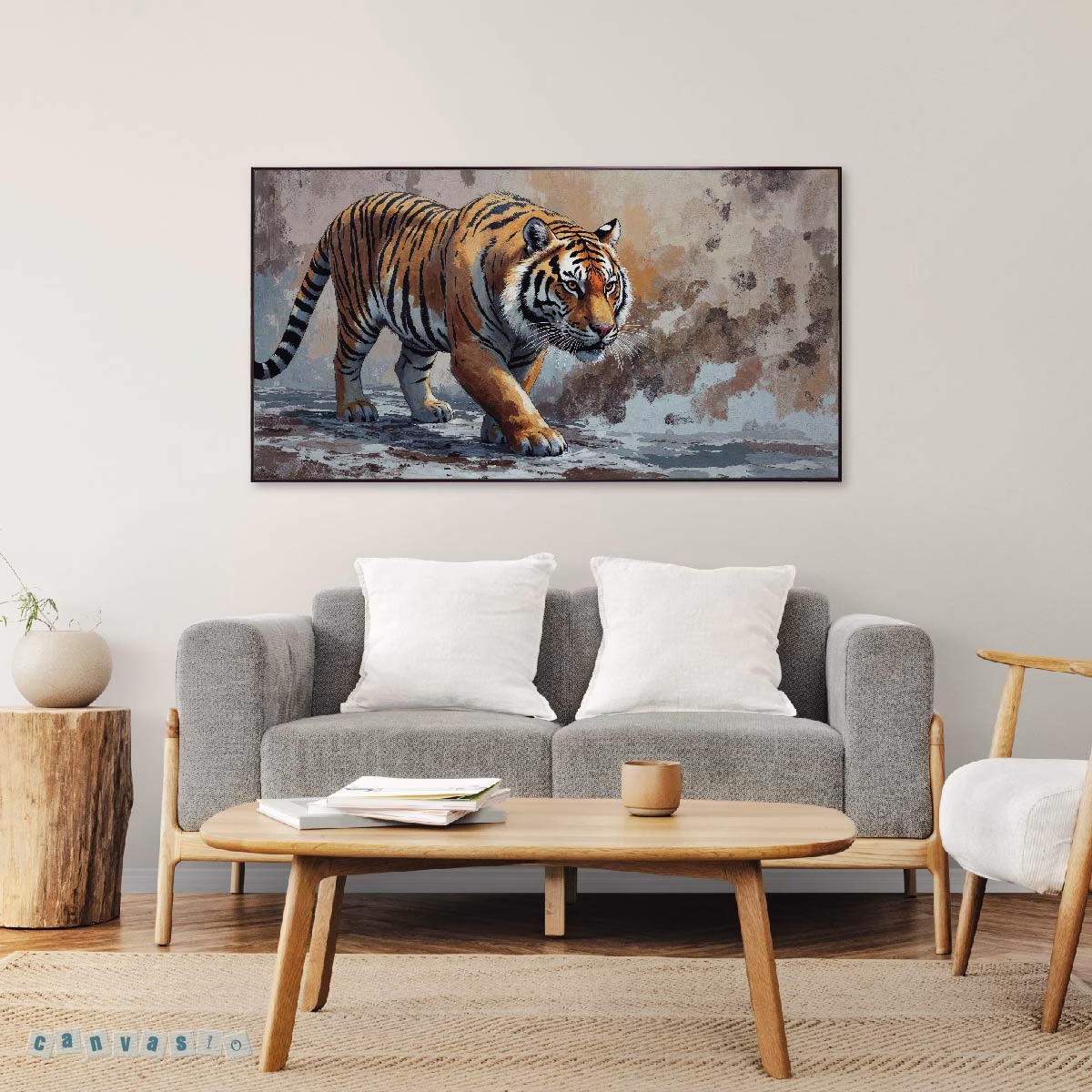 Tranh canvas hổ uy mãnh | Mã KAP-ĐV 0019