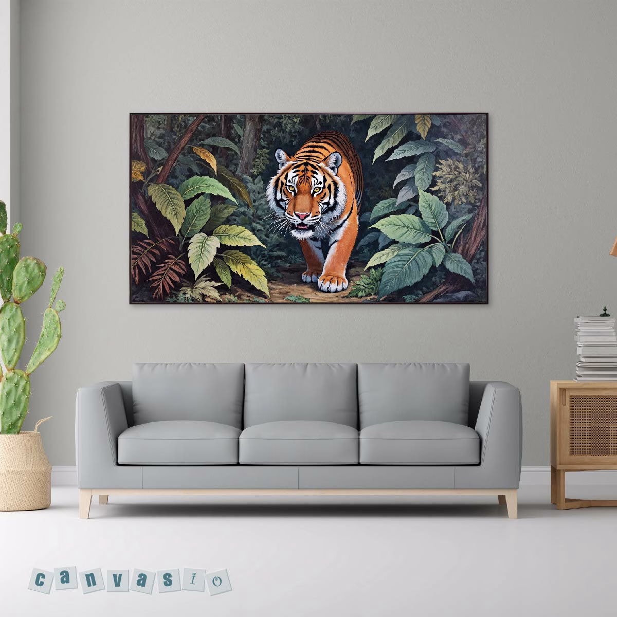 Tranh canvas hổ trong rừng sâu | Mã KAP-ĐV 0024