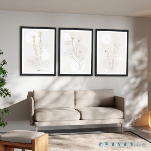 Bộ Tranh Canvas Nghệ Thuật Trừu Tượng Sắc Kim | Mã số KAP-HL 0027