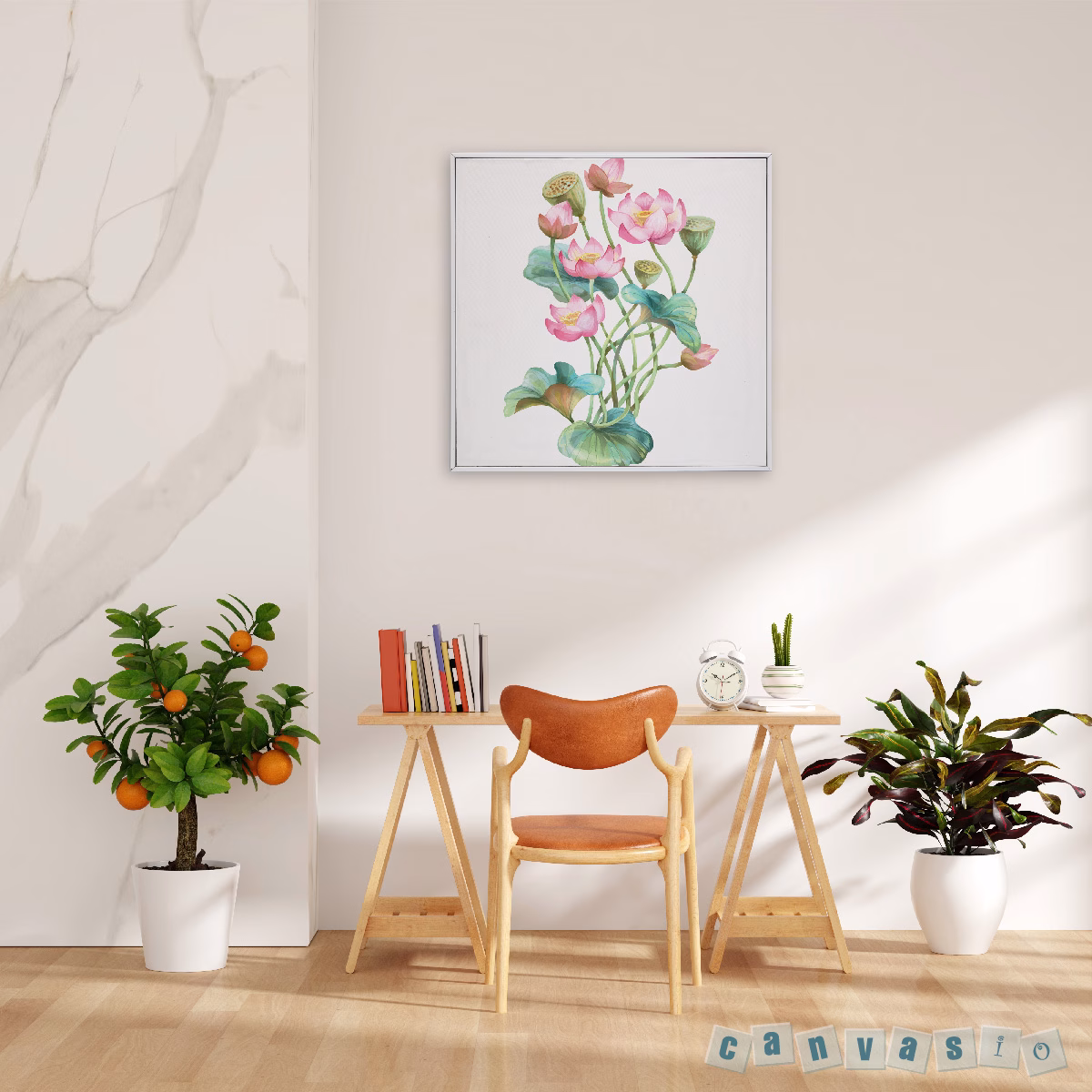 Tranh canvas hoa sen trang nhã | Mã KAP-HS 0002