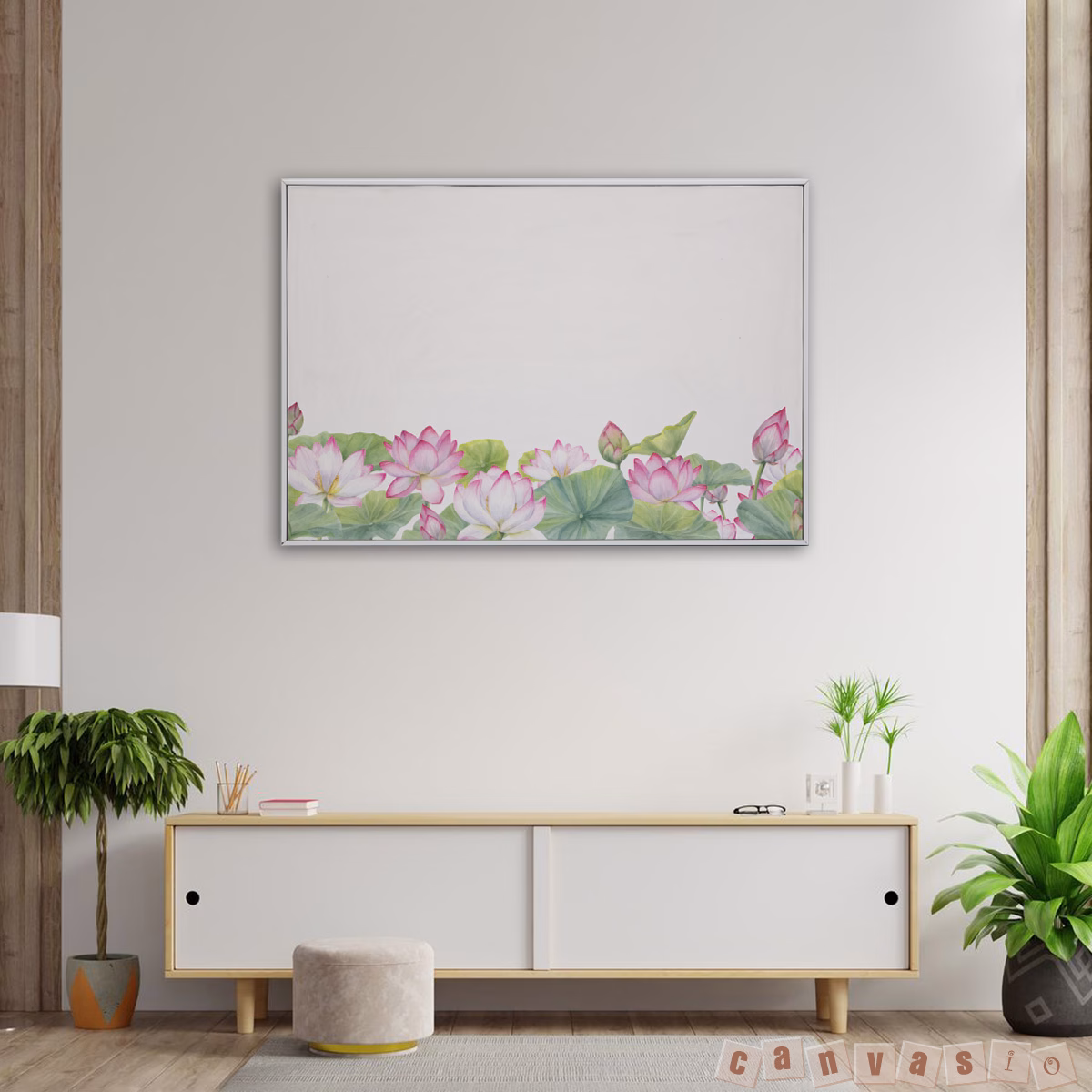 Tranh canvas hoa sen thanh tịnh | Mã KAP-HS 0005