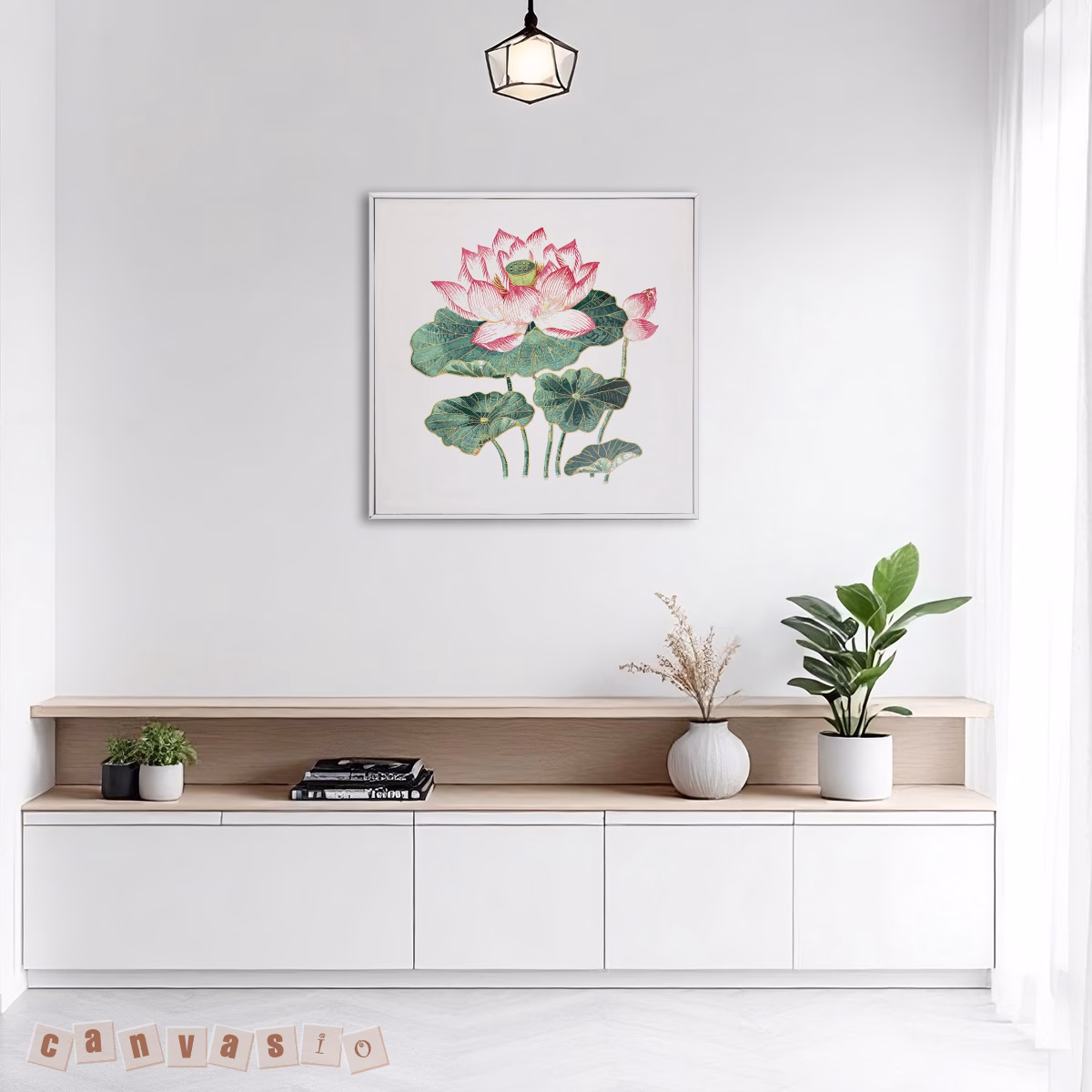 Tranh canvas treo tường hoa sen | Mã KAP-HS 0007
