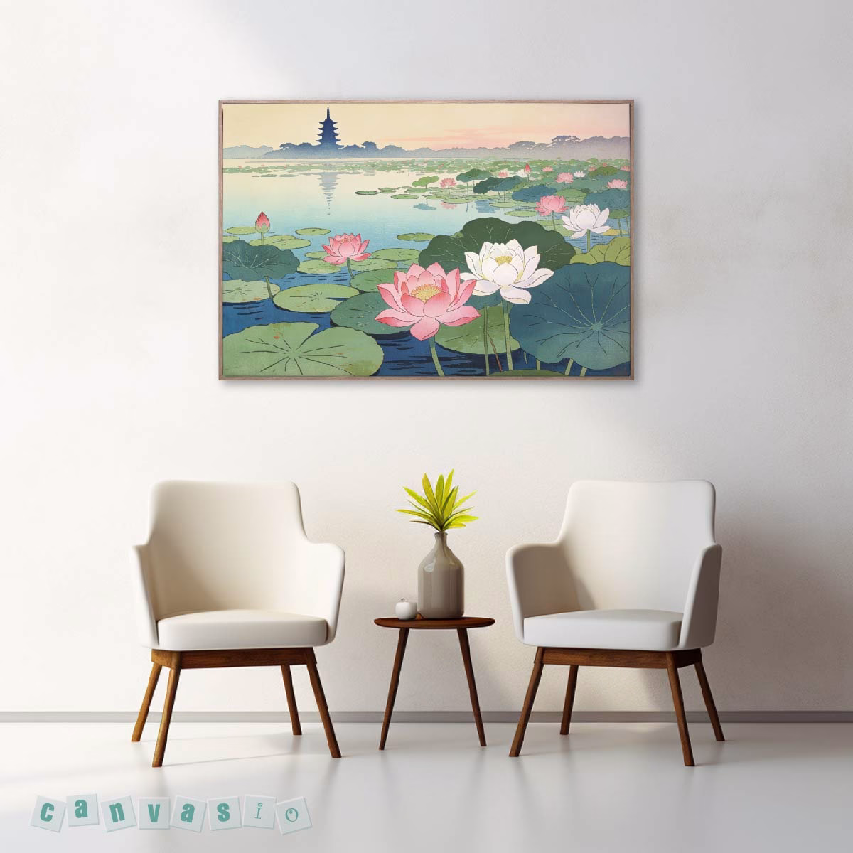 Tranh canvas hồ sen Nhật Bản | Mã KAP-HS 0051