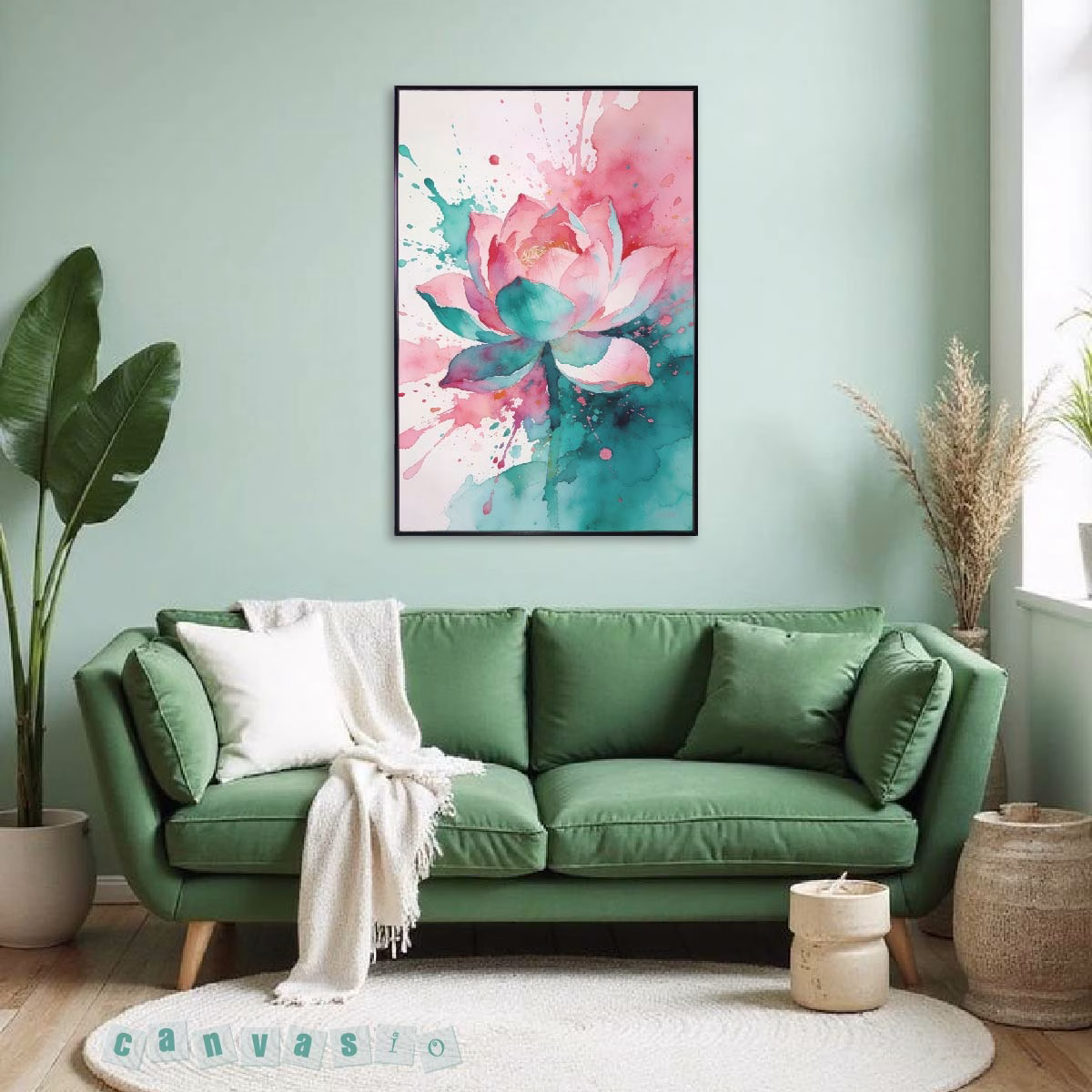 Tranh canvas hoa sen nghệ thuật | Mã KAP-HS 0071