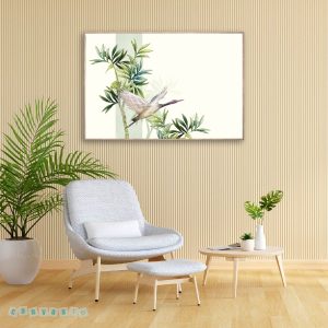 Tranh canvas chim hạc bên trúc xanh | Mã số KAP-PC 0010
